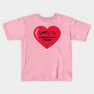 A Little Heartbeat At My Feet Kids T-Shirt